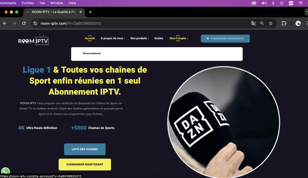 Renouveler votre Abonnement IPTV sur Room IPTV